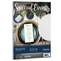 Carta metallizzata Special Events - A4 - 120 gr - bianco - conf. 20 fogli - Favini - A690154 - 8007057617238 - DMwebShop
