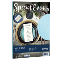 Carta metallizzata Special Events - A4 - 120 gr - azzurro - conf. 20 fogli - Favini - A69T154 - 8007057617269 - DMwebShop