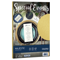 Carta metallizzata Special Events - A4 - 120 gr - oro - conf. 20 fogli - Favini - A69H154 - 8007057617283 - DMwebShop