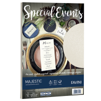 Carta metallizzata Special Events - A4 - 250 gr - crema - conf. 10 fogli - Favini - A69Q174 - 8007057617412 - DMwebShop
