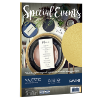 Carta metallizzata Special Events - A4 - 250 gr - oro - conf. 10 fogli - Favini - A69H174 - 8007057617450 - DMwebShop