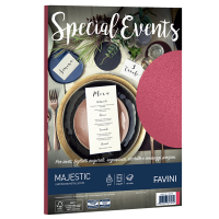 Carta metallizzata Special Events - A4 - 250 gr - rosso - conf. 10 fogli - Favini - A69C174 - 8007057617474 - DMwebShop