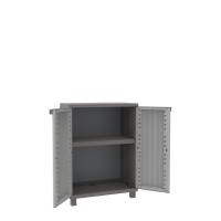 Armadietto JWood 68 - 2 ante - PPL effetto legno - 68 x 37,5 x 91,5 cm - grigio tortora Terry - 1002718 - 8005646027185 - DMwebShop