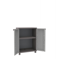 Armadietto JWood 68 - 2 ante - PPL effetto legno - 68 x 37,5 x 91,5 cm - grigio tortora Terry - 1002718 - 8005646027185 - DMwebShop
