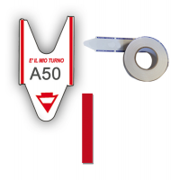 Rotolo da 2000 ticket per elimina code - rosso - conf. 5 rotoli - Printex