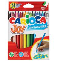 Pennarelli Joy - punta 2,6 mm - colori assortiti - lavabili - scatola 24 pezzi - Carioca - 40615 - 8003511406158 - DMwebShop