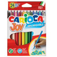 Pennarelli Joy - punta 2,6 mm - colori assortiti - lavabili - scatola 24 pezzi - Carioca - 40615 - 8003511406158 - DMwebShop