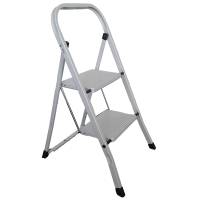 Scala sgabello Dali' - 2 gradini - acciaio verniciato grigio - Marchetti - 21389 - 8021227008404 - DMwebShop