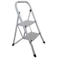 Scala sgabello Dali' - 2 gradini - acciaio verniciato grigio - Marchetti - 21389 - 8021227008404 - DMwebShop