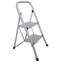 Scala sgabello Dali' - 2 gradini - acciaio verniciato grigio - Marchetti - 21389 - 8021227008404 - DMwebShop