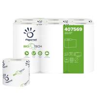 Carta igienica standard Bio Tech 2 veli 165 strappi diametro 10 cm 9,5 cm x 18 - 2 mt pacco 12 rotoli Papernet - 17542