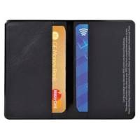 Portadocumenti RFID Hidentity Doppio per bancomat carta di credito PVC nero - 16912