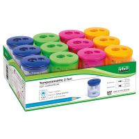 Temperamatite - 2 fori - con contenitore - conf. 12 pezzi - Lebez - 413 - 4007593413107 - DMwebShop