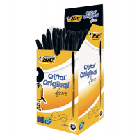 Penna sfera Cristal - punta fine 0,8 mm - nero - conf. 50 pezzi - Bic - 872731 - 3086123134485 - DMwebShop