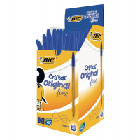 Penna sfera Cristal - punta fine 0,8 mm - blu - conf. 50 pezzi - Bic - 872730 - 3086123134478 - DMwebShop