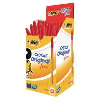 Penna sfera Cristal - punta fine 0,8 mm - rosso - conf. 50 pezzi - Bic - 872720 - 3086123134379 - DMwebShop