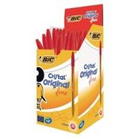 Penna sfera Cristal - punta fine 0,8 mm - rosso - conf. 50 pezzi - Bic - 872720 - 3086123134379 - DMwebShop