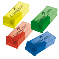 Temperamatite con contenitore - 1 foro - conf. 25 pezzi - Faber Castell 581525