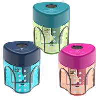 Temperamatite con contenitore - 1 foro - triangolare - con serbatoio - conf. 24 pezzi - Faber Castell - 183405 - 6933256640628 - DMwebShop