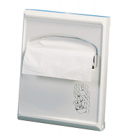 Dispenser per carta copriwater Mini - 23 x 5,5 x 29,5 cm - bianco - Mar Plast
