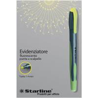 Evidenziatore a penna - punta scalpello - tratto 1 - 4 mm - giallo - conf. 12 pezzi - Starline - STL1638. - 8025133019899 - DMwebShop