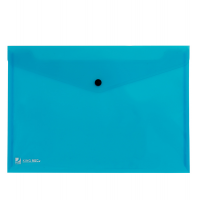 Busta con bottone Pull - 21 x 29,7 cm - azzurro - King Mec 00111316