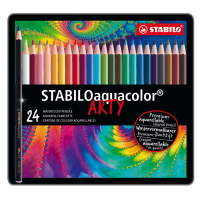 Pastello Aquacolor 1624 - tratto 2,8 mm - colori assortiti - astuccio 24 pezzi - Stabilo - 1624-5 - 4006381146494 - DMwebShop