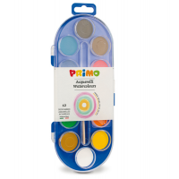 Pastiglie Acquerelli - Ø 30 mm - colori assortiti - astuccio da 12 pastiglie - Primo - 112A12SG - 8006919001123 - DMwebShop