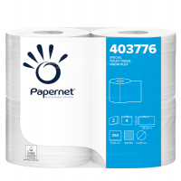 Carta igienica - 2 veli - 16,5 gr - Ø 12,4 cm - 9,5 cm x 38,5 mt - 350 strappi - pacco 4 rotoli - Papernet - 403776 - 8024929090302 - DMwebShop