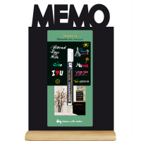 Lavagna da tavolo Silhouette - 34,5 x 21 cm - forma memo - nero - Securit - FBT-MEMO - 8718226495921 - DMwebShop