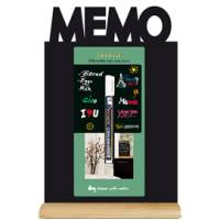 Lavagna da tavolo Silhouette 34,5 x 21 cm forma memo nero - 13468