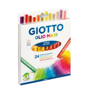 Pastelli a olio - lunghezza 70 mm - Ø 11 mm - colori assortiti - conf. 24 pezzi - Giotto F293800
