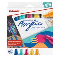 Marcatore permanente acrilico Broad Abstract - colori assortiti - conf. 5 pezzi - Edding - 4-5000-5-999 - 4057305030870 - DMwebShop