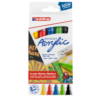 Marcatore permanente acrilico 5100 Medium Basic - colori assortiti - conf. 5 pezzi - Edding - 4-5100-5 - 4057305030931 - DMwebShop