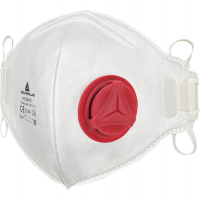 Mascherina filtrante FFP3 - con valvola - pieghevole verticalmente - monouso - conf. 10 pezzi (imbustate singolarmente) - Deltaplus - M1300VBC - 3295249100025 - DMwebShop
