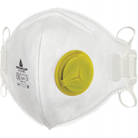 Mascherina filtrante FFP2 - valvola - pieghevole verticalmente - monouso - conf. 10 pezzi - imbustati singolarmente - Deltaplus - M1200VBC - 3295249103361 - DMwebShop