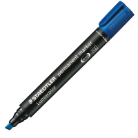 Marcatore Lumocolor permanent 350 - punta a scalpello - tratto - 2 - 5 mm - blu - conf. 10 pezzi - Staedtler - 350-3 - 4007817322758 - DMwebShop