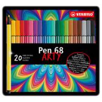 Pennarelli Pen 68 - colori assortiti - scatola in metallo 20 pezzi - Stabilo - 6820-6 - 4006381327206 - DMwebShop