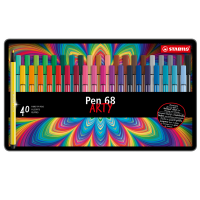 Pennarelli Pen 68 - colori assortiti - scatola in metallo 40 pezzi - Stabilo - 6840-6 - 4006381327268 - DMwebShop