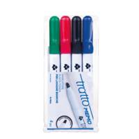 Pennarello a secco Memo per lavagne cancellabili - astuccio 4 colori - punta conica 2,5 mm - Tratto - 854100 - 8000825854101 - DMwebShop