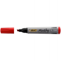 Marcatori permanente Marking a base d'alcool - punta scalpello 3,7 mm - 5,5 mm - rosso - conf. 12 pezzi - Bic - 8209243 - 3086122300034 - DMwebShop