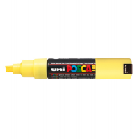 Marcatore a base d'acqua Uni Posca PC8K - punta large a scalpello - 8 mm - giallo - Uni Mitsubishi - PC8KG - 4902778916506 - DMwebShop