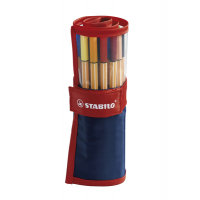 Fineliner Point 88 - tratto 0,4 mm - colori assortiti - rollerset 25 pezzi - Stabilo - 8825-021 - 4006381360692 - DMwebShop