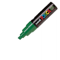 Marcatore a base d'acqua Uni Posca PC8K - punta large a scalpello - 8 mm - verde - Uni Mitsubishi - PC8KV - 4902778916483 - DMwebShop