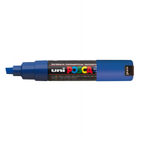Marcatore a base d'acqua Uni Posca PC8K - punta large a scalpello - 8 mm - blu - Uni Mitsubishi - M PC8K B - 4902778916469 - DMwebShop