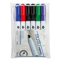 Pennarello a secco Memo per lavagne cancellabili - punta conica - 2,5 mm - astuccio 6 colori - Tratto - 854200 - 8000825854200 - DMwebShop