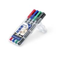 Pennarello Lumocolor Permanent Duo 348 punta feltro - punta 0,6 mm e 1,5 mm - astuccio 4 colori - Staedtler - 348WP4 - 4007817348079 - DMwebShop
