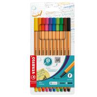 Fineliner Point 88 - tratto 0,4 mm - colori assortiti - conf.10 pezzi - Stabilo - 8810. - 4006381217842 - DMwebShop