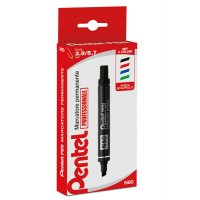 Marcatore permanente N60 - punta scalpello - astuccio 4 colori assortiti - Pentel - 0050504 - 8006935505049 - DMwebShop