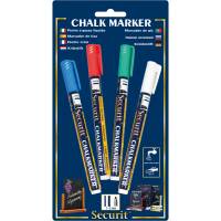 Marcatore a gesso liquido - punta fine da 1 - 2 mm - colore assortiti base - conf. 4 pezzi - Securit - BL-SM-100-V4-COL - 8718226492661 - DMwebShop